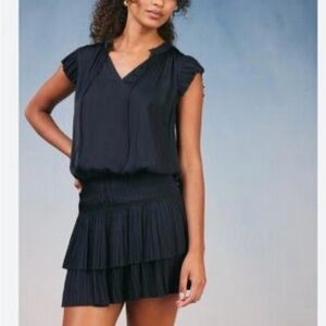 Black Pleated midi dress